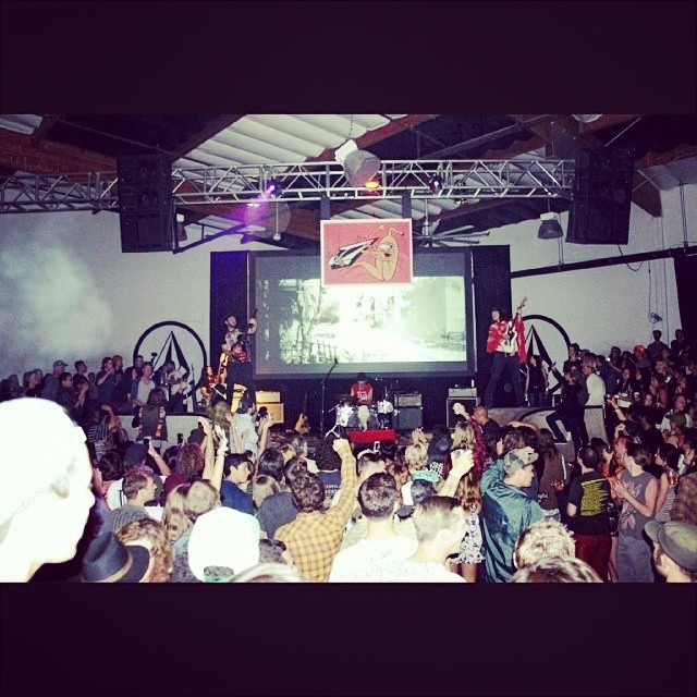 Good times last week at Volcom HQ for the @volcom @toymachine collab launch party. Photo by @davewrightright.